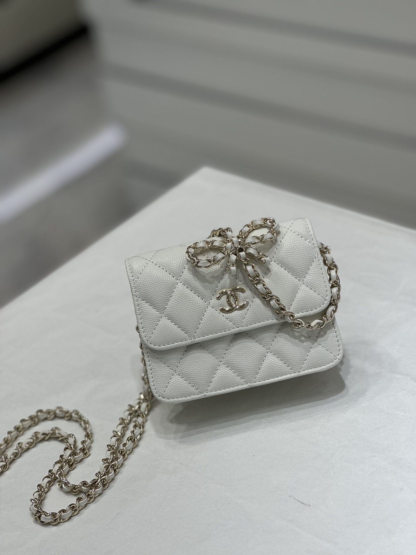 Chanel 23S新款蝴蝶結風琴小廢包