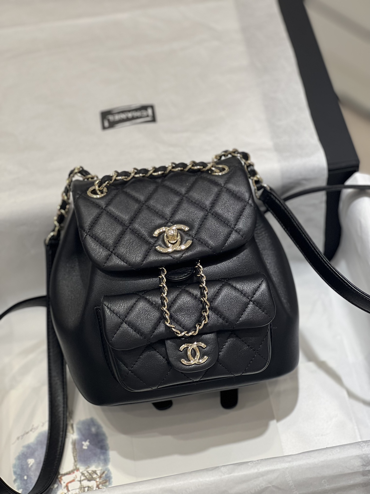CHANEL 23C DUMA雙肩小背包