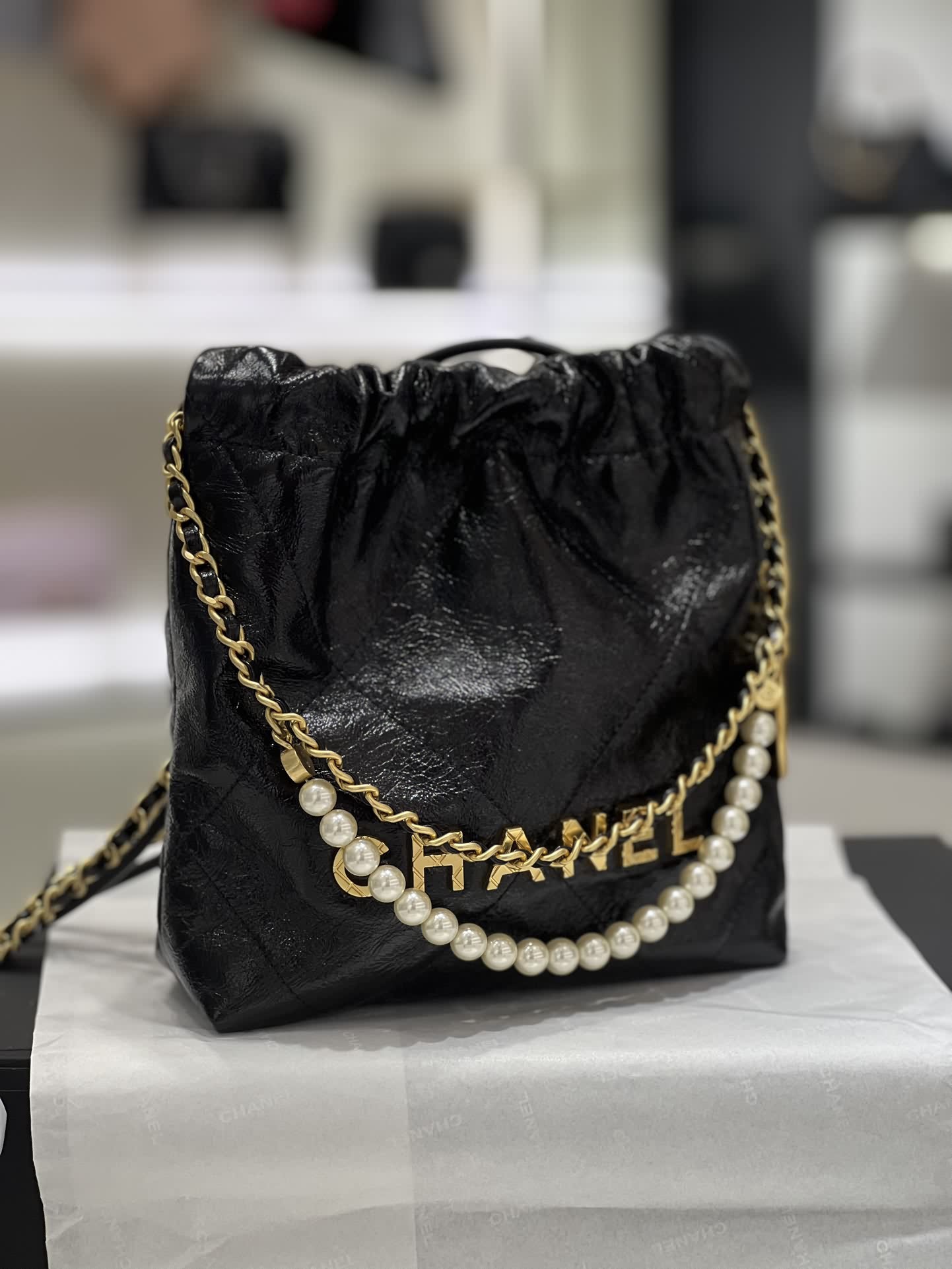 Chanel mini 22bag珍珠款