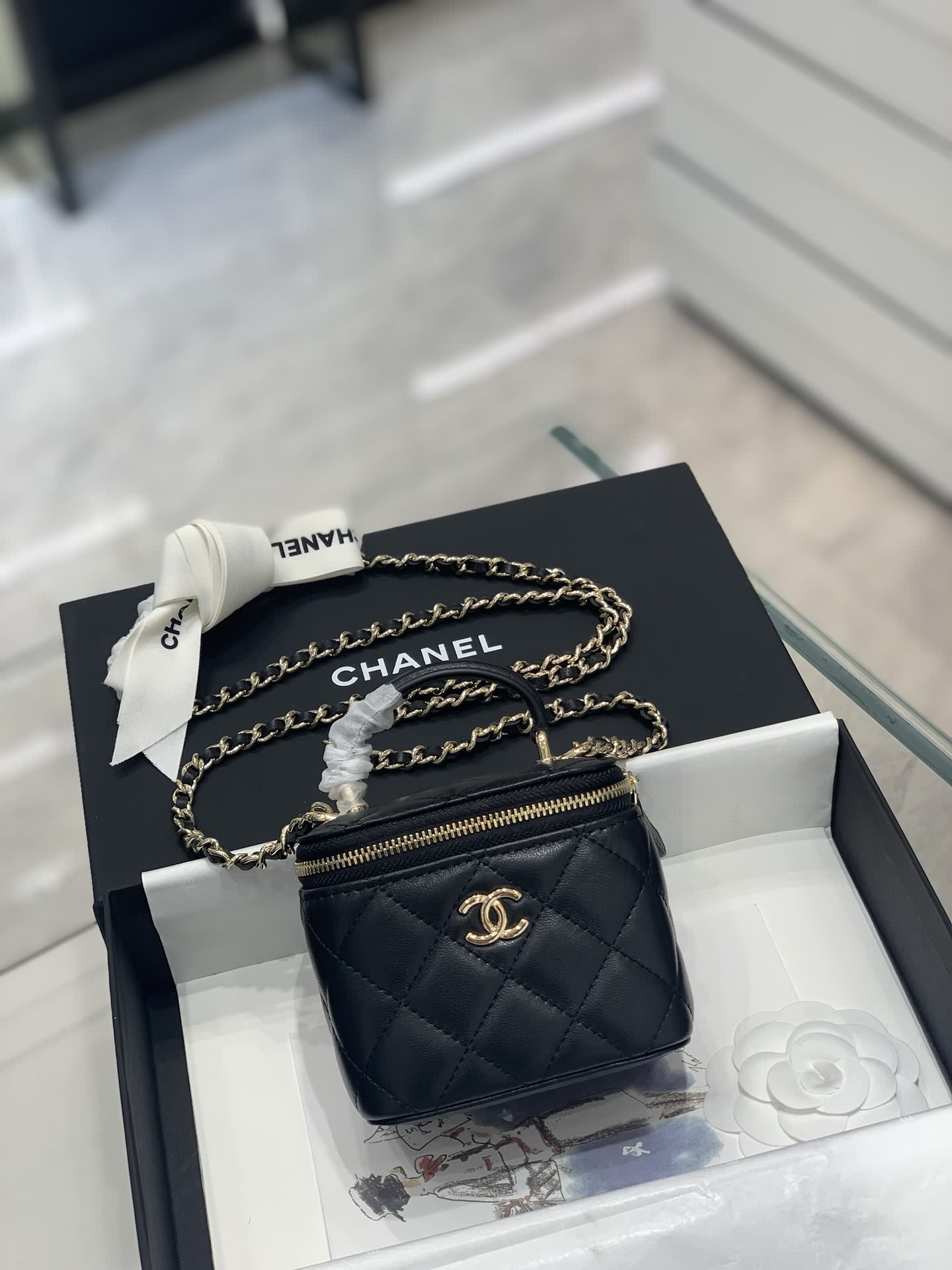 CHANEL2022c高級手工坊手柄小盒子