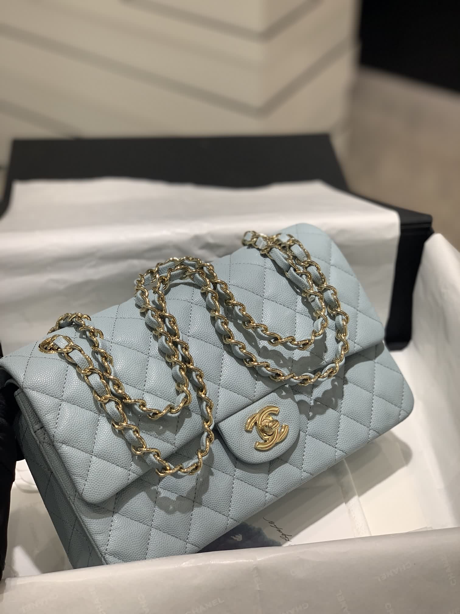 25cm灰藍～淺金扣
