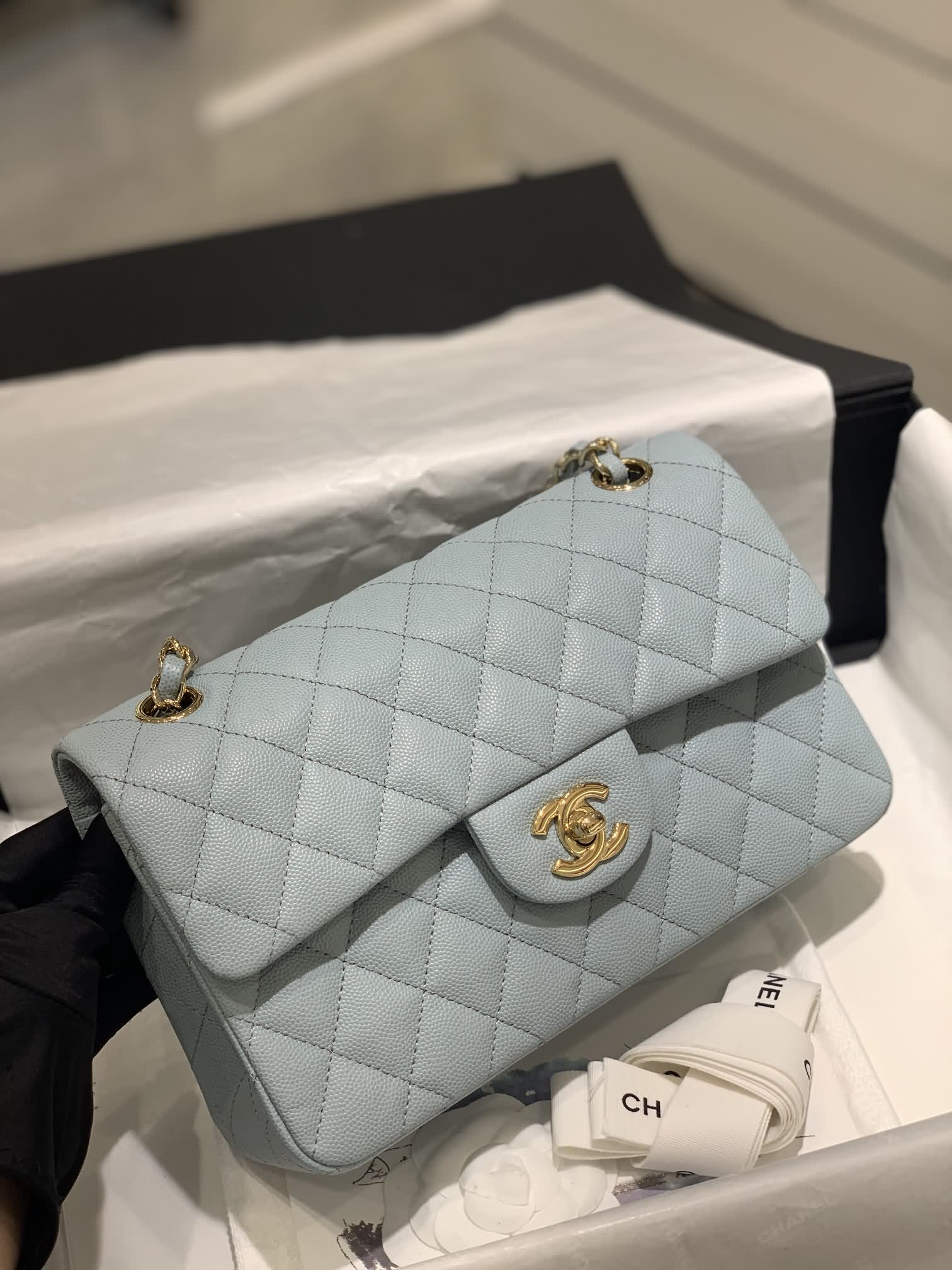 23cm灰藍～淺金扣