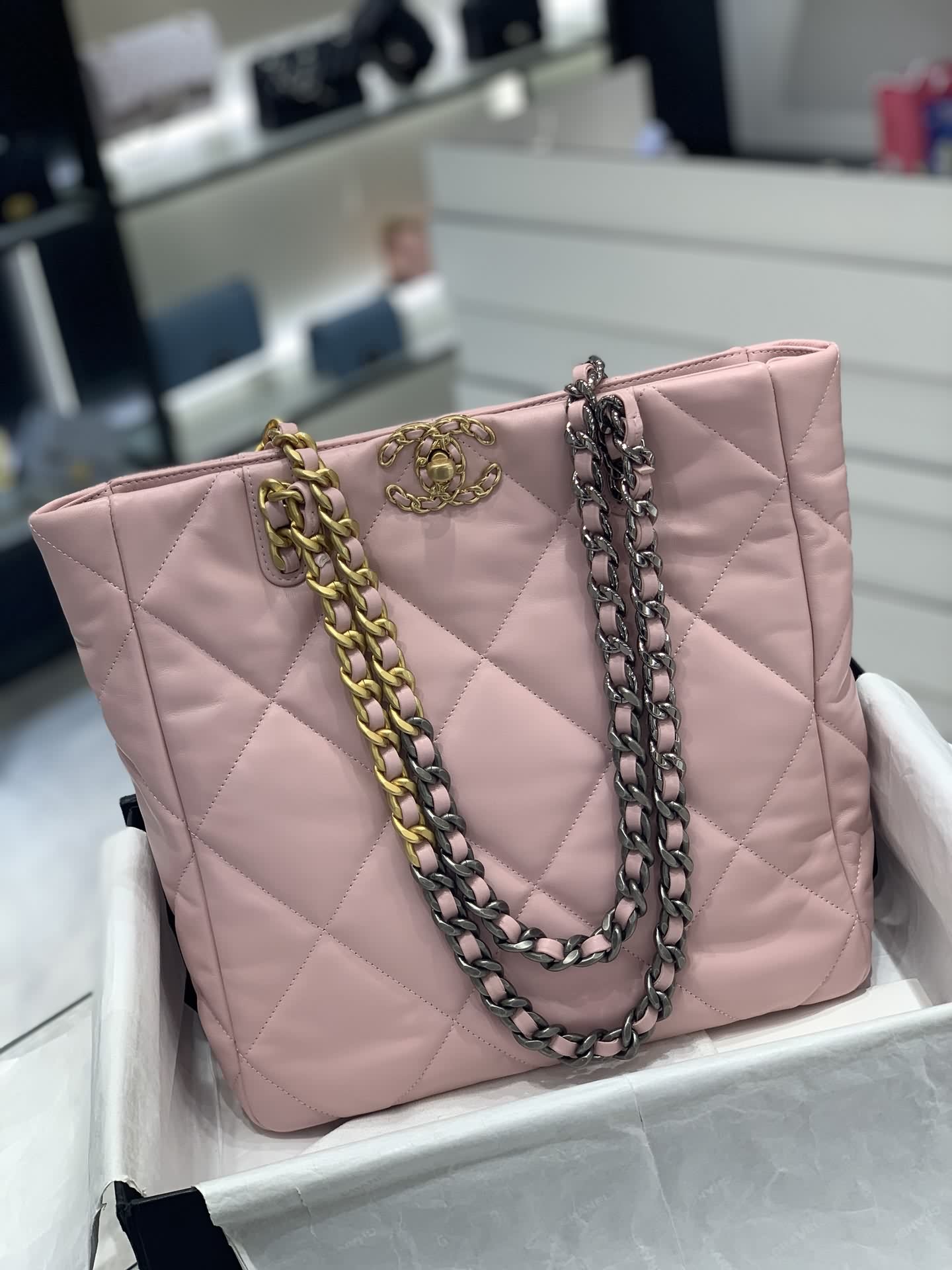 上新啦Ohanel 22b系列19bag tote購物包