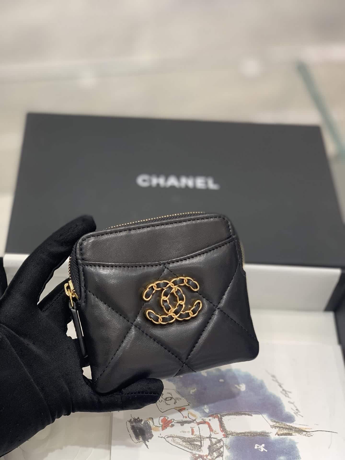 ohanel 19系列新款零錢包吐司零錢包/方胖零錢包