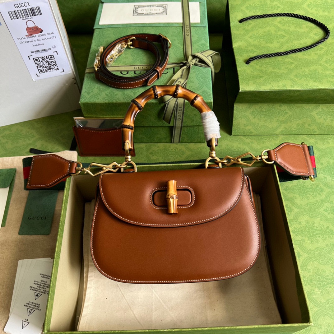 Gucci Bamboo 1949系列竹節小號手袋