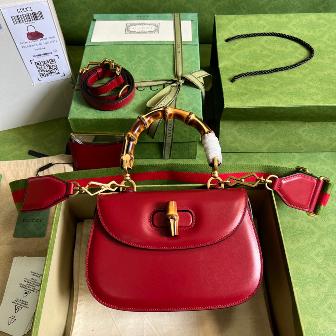 Gucci Bamboo 1947系列竹節小號手袋