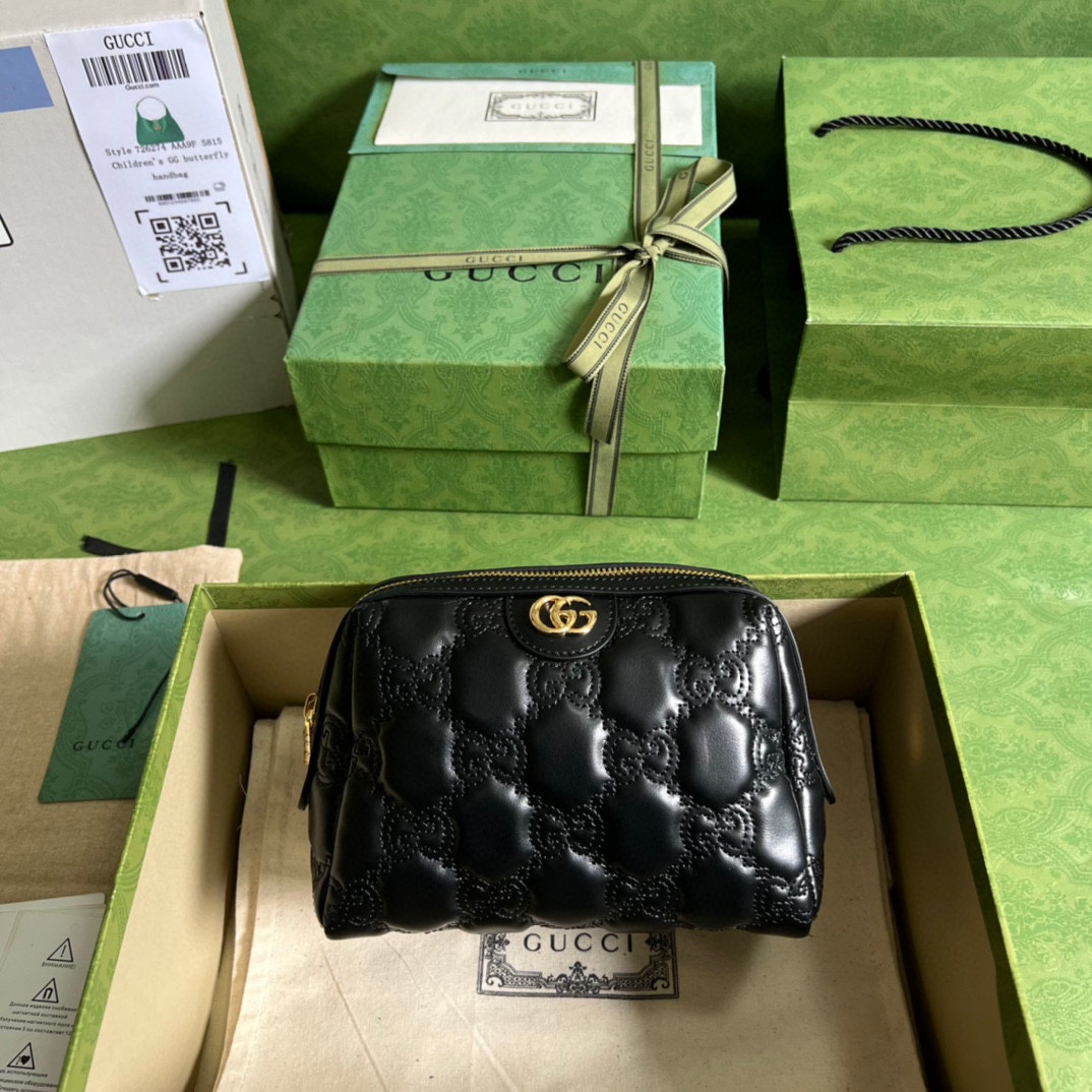 GG matelass&eacute;皮革單肩包
