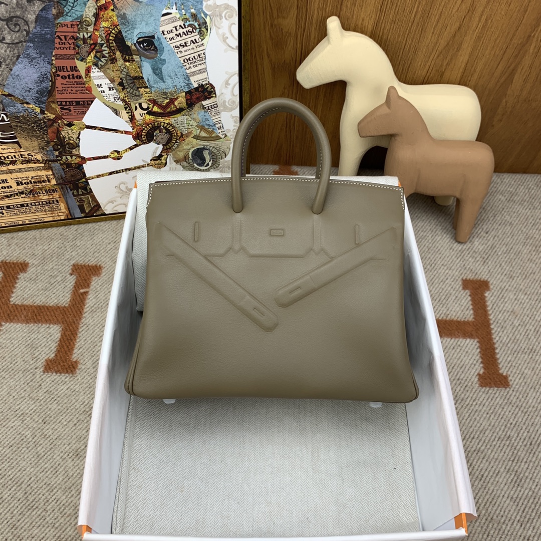 Birkin Shadow 幻影 25cm Swift小牛皮 18大象灰