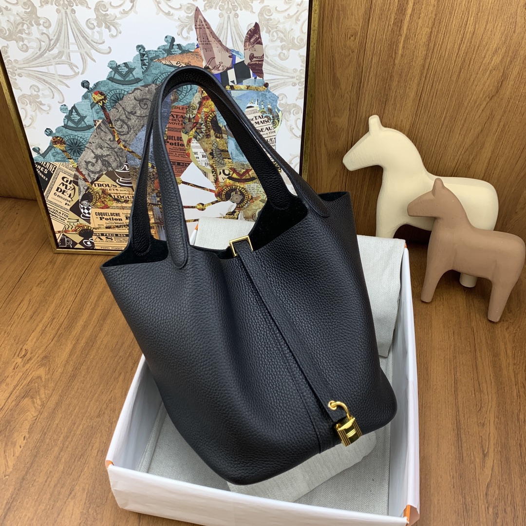 Picotin lock 菜籃子 18/22cm Clemence tc 89黑色 金扣