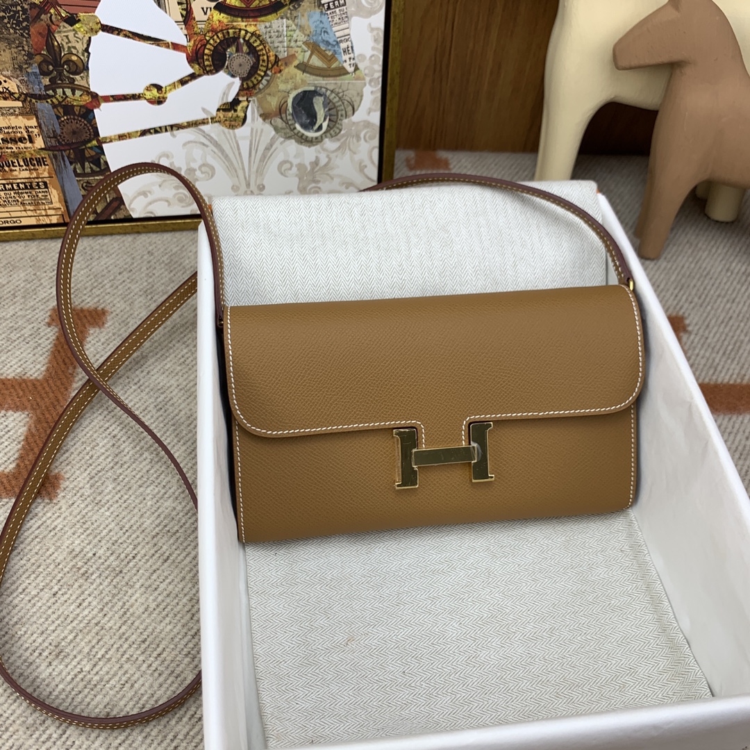 constance to go 37金棕 金扣 蜜蠟線手縫