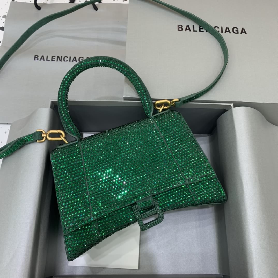 原單Balencia巴黎家沙漏包【磨砂綠全鑽】