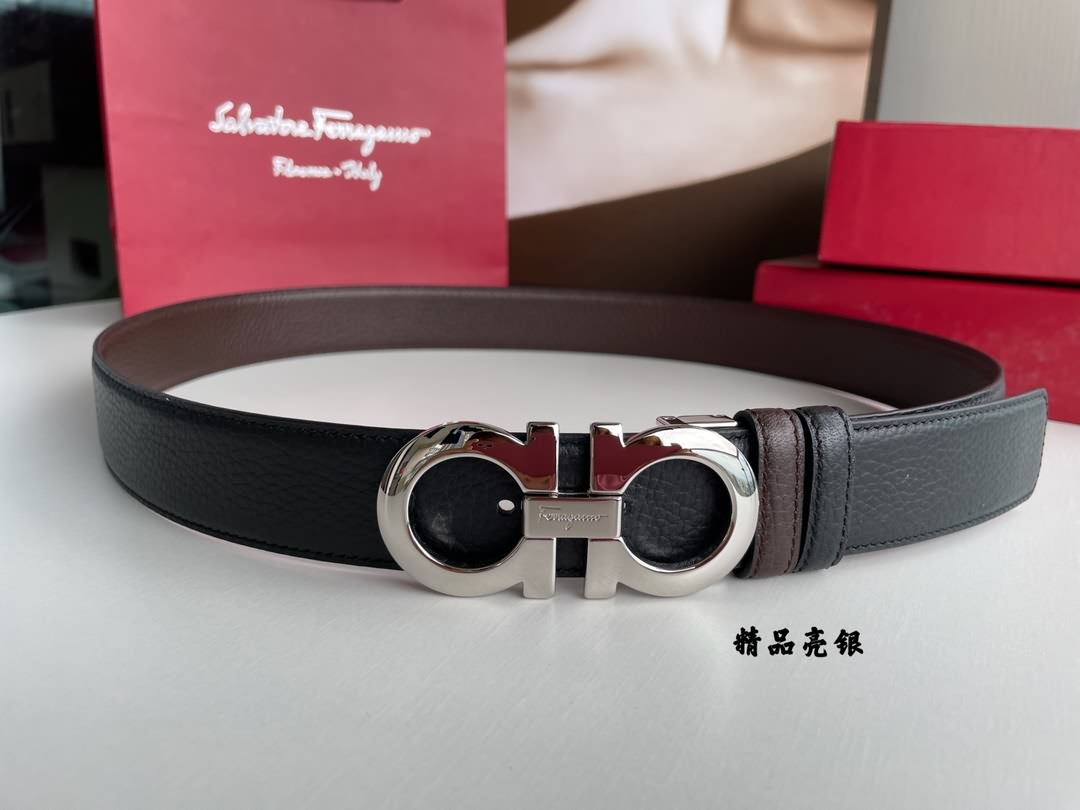 升級版精品款&mdash;Ferragamo菲拉格慕男士3.5cm精品金屬扣