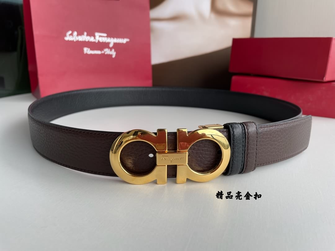 升級版精品款&mdash;Ferragamo菲拉格慕男士3.5cm精品金屬扣