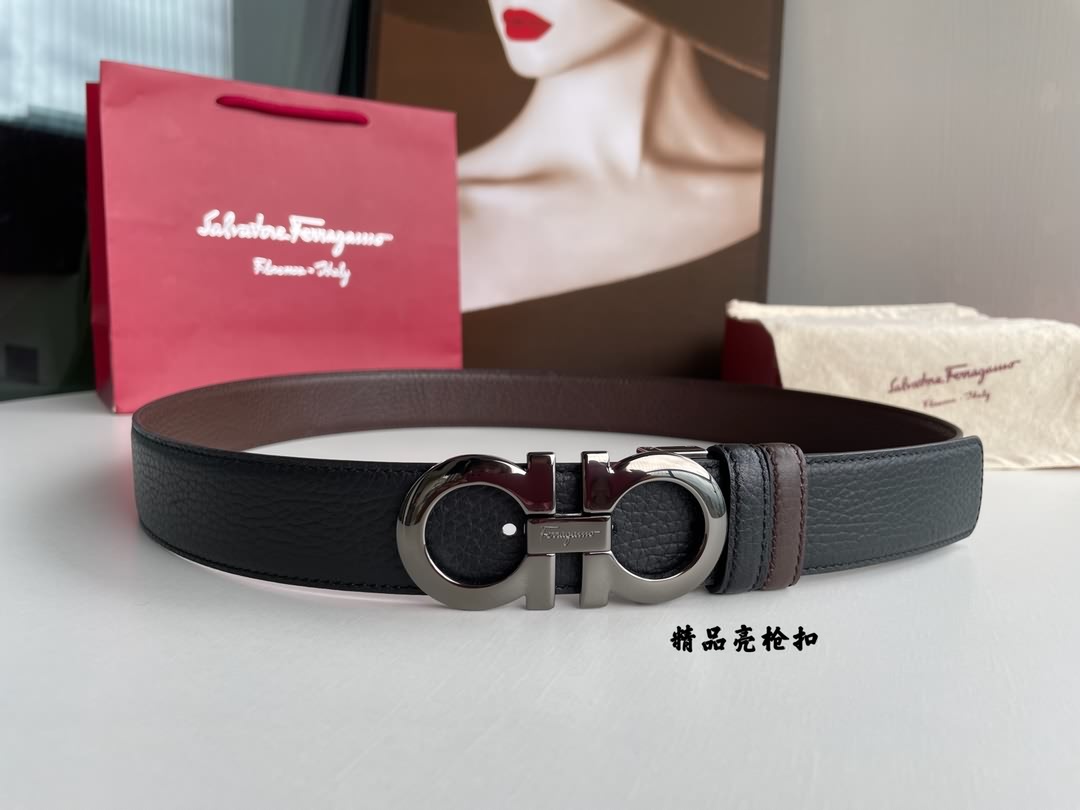 升級版精品款&mdash;Ferragamo菲拉格慕男士3.5cm精品金屬扣