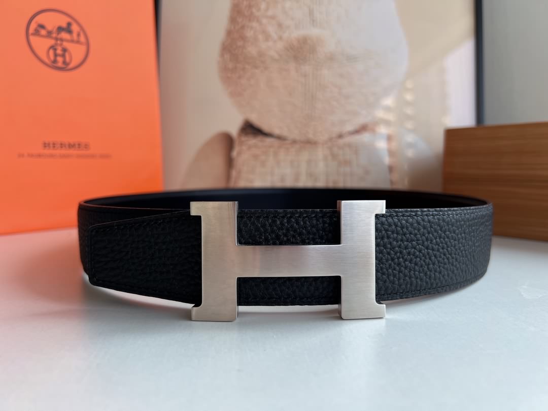 Hermes愛馬仕  男士雙面皮腰帶
