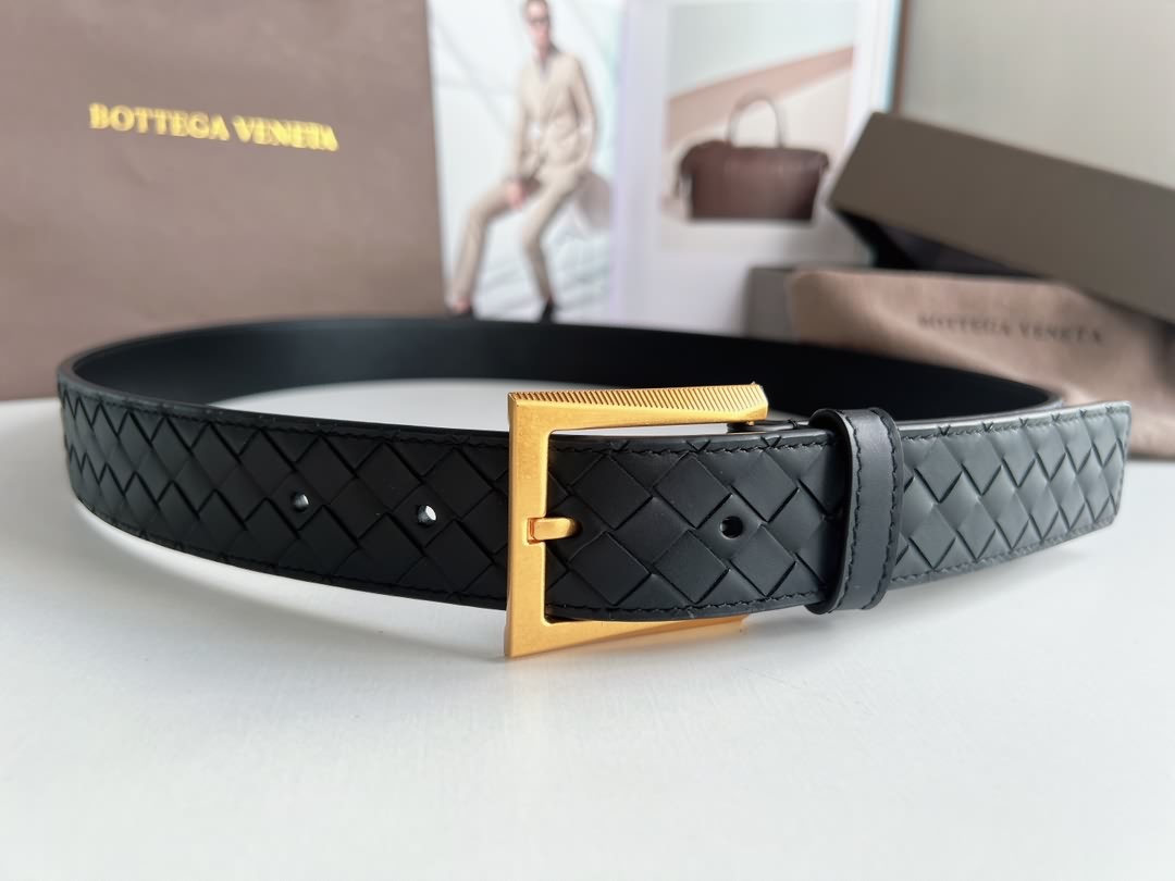 Bottega. Venetia  BV匠心打造男士簡約風格商務休閒腰帶