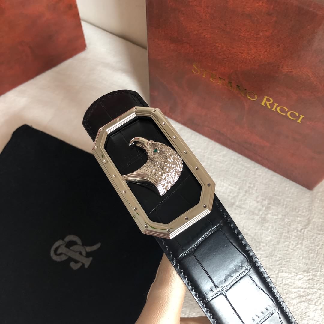 STEFANO RICCI史蒂芬.勞尼治專櫃款精鋼 鷹頭金屬掛扣