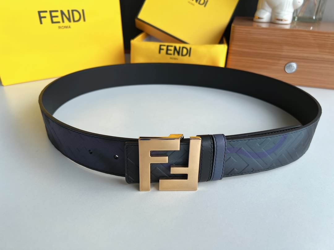 FENDI 芬迪 雙FF牛皮腰帶
