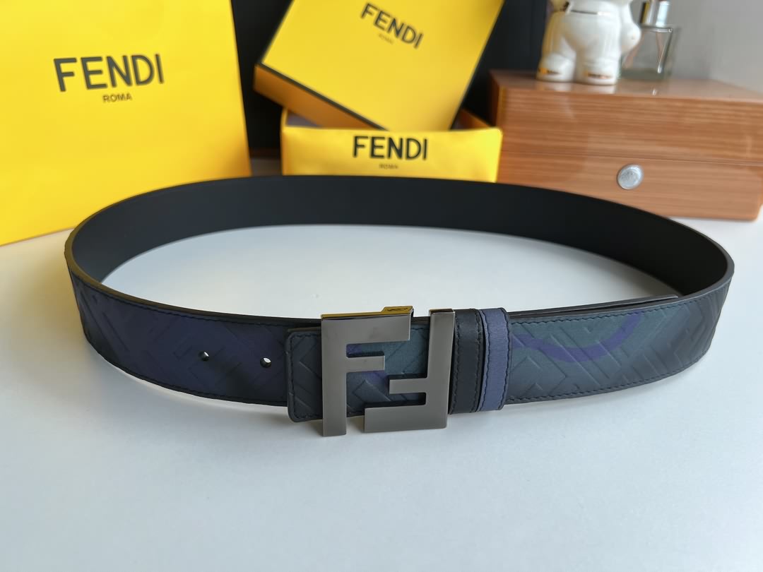 FENDI 芬迪 雙FF牛皮腰帶
