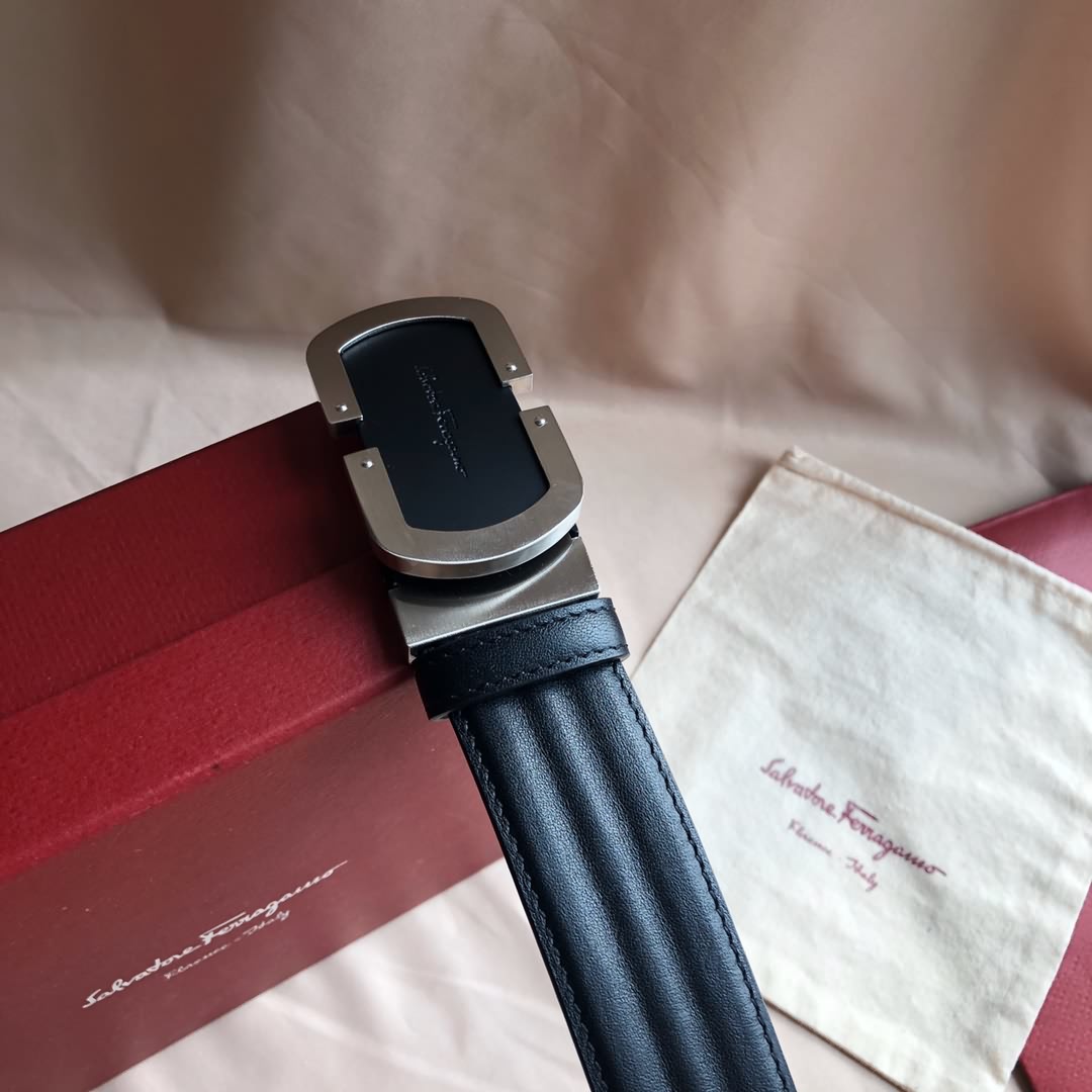 Salvatore  Ferragamo菲拉格慕男士3.5cm精緻夾扣