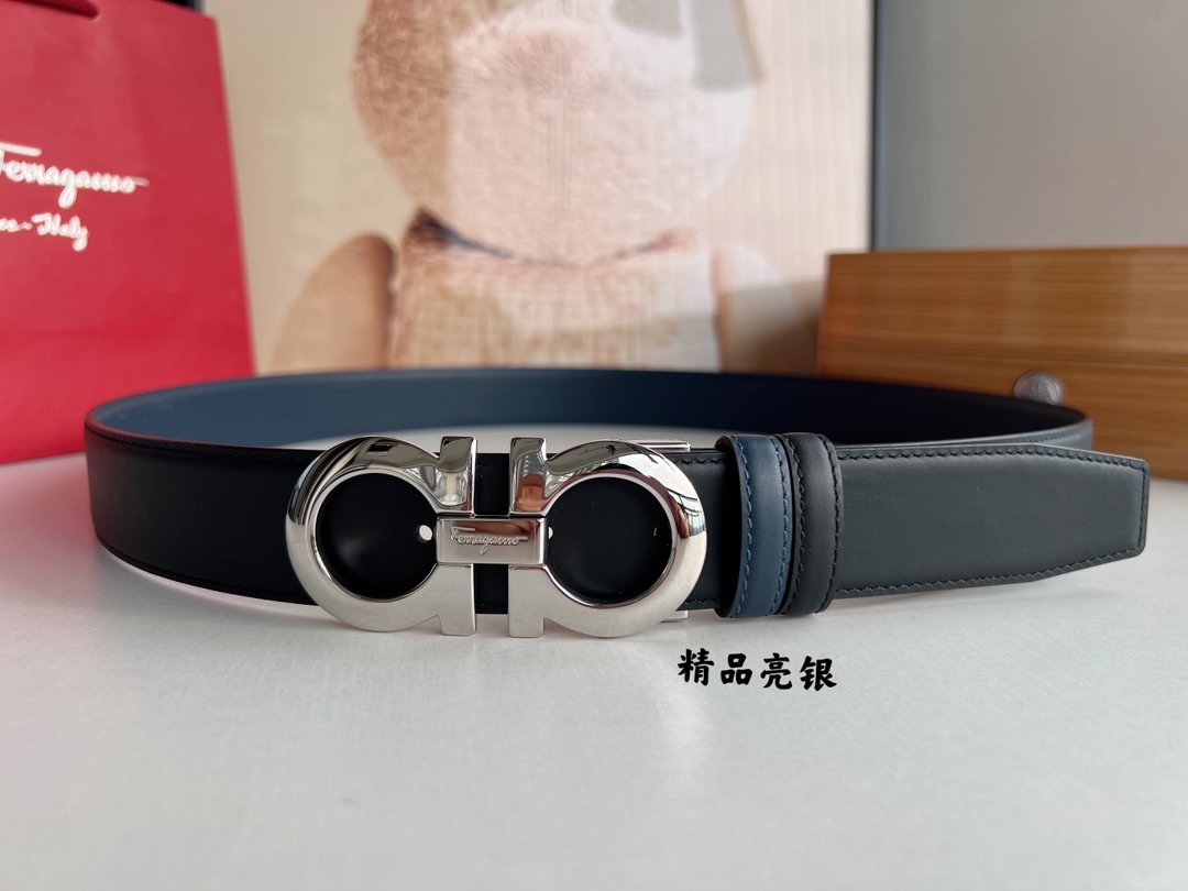 Ferragamo菲拉格慕男士3.5cm精品金屬扣