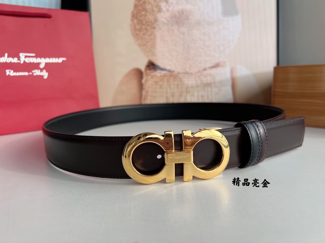 Ferragamo菲拉格慕男士3.5cm精品金屬扣