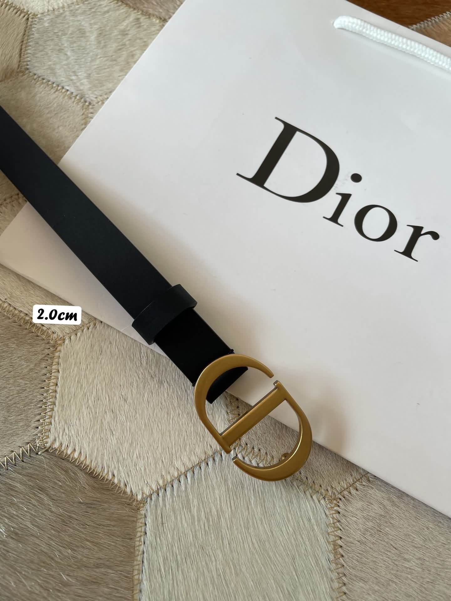 Dior迪奧 女士皮質蒙田腰帶