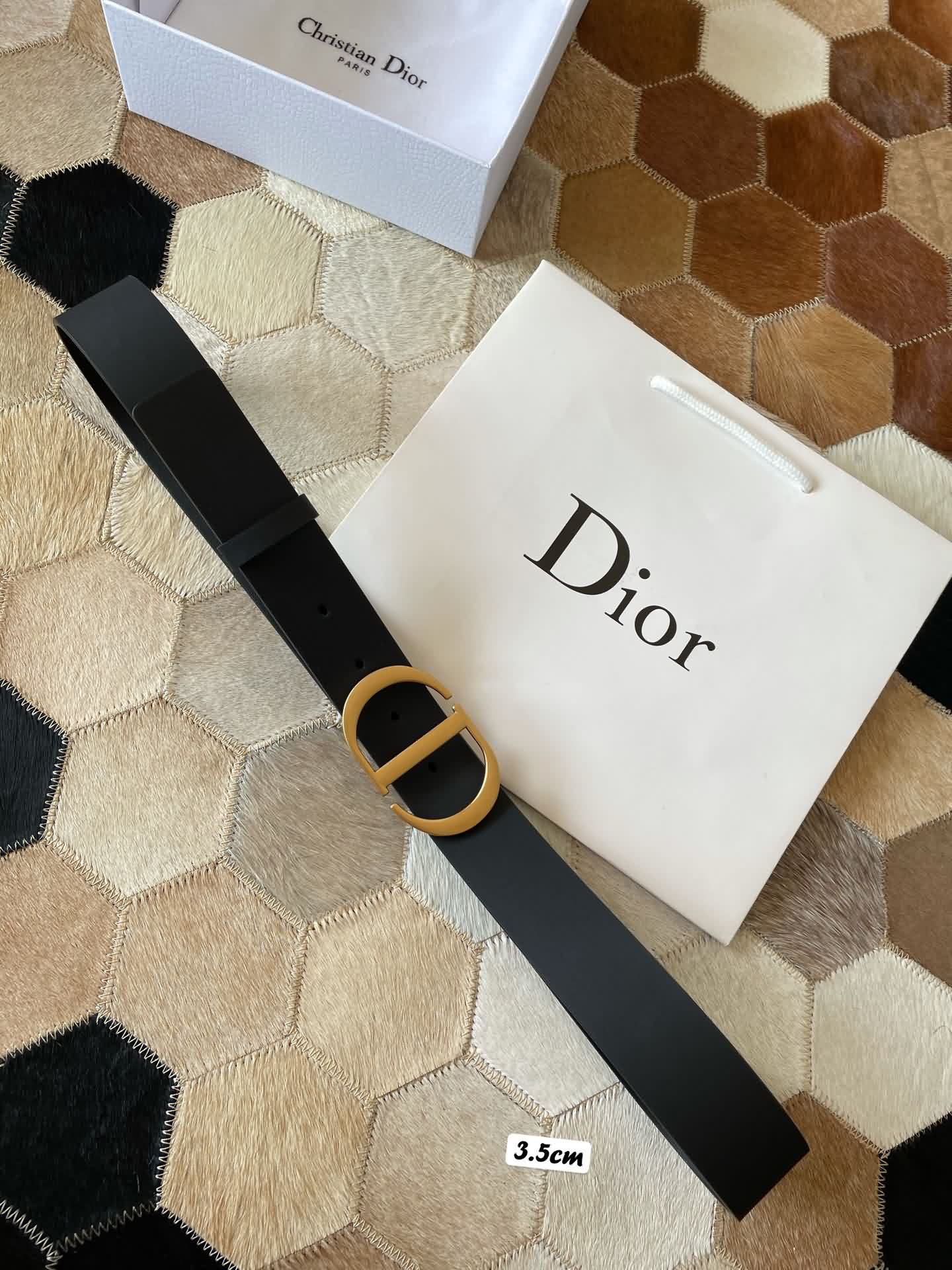 Dior迪奧 女士皮質蒙田腰帶