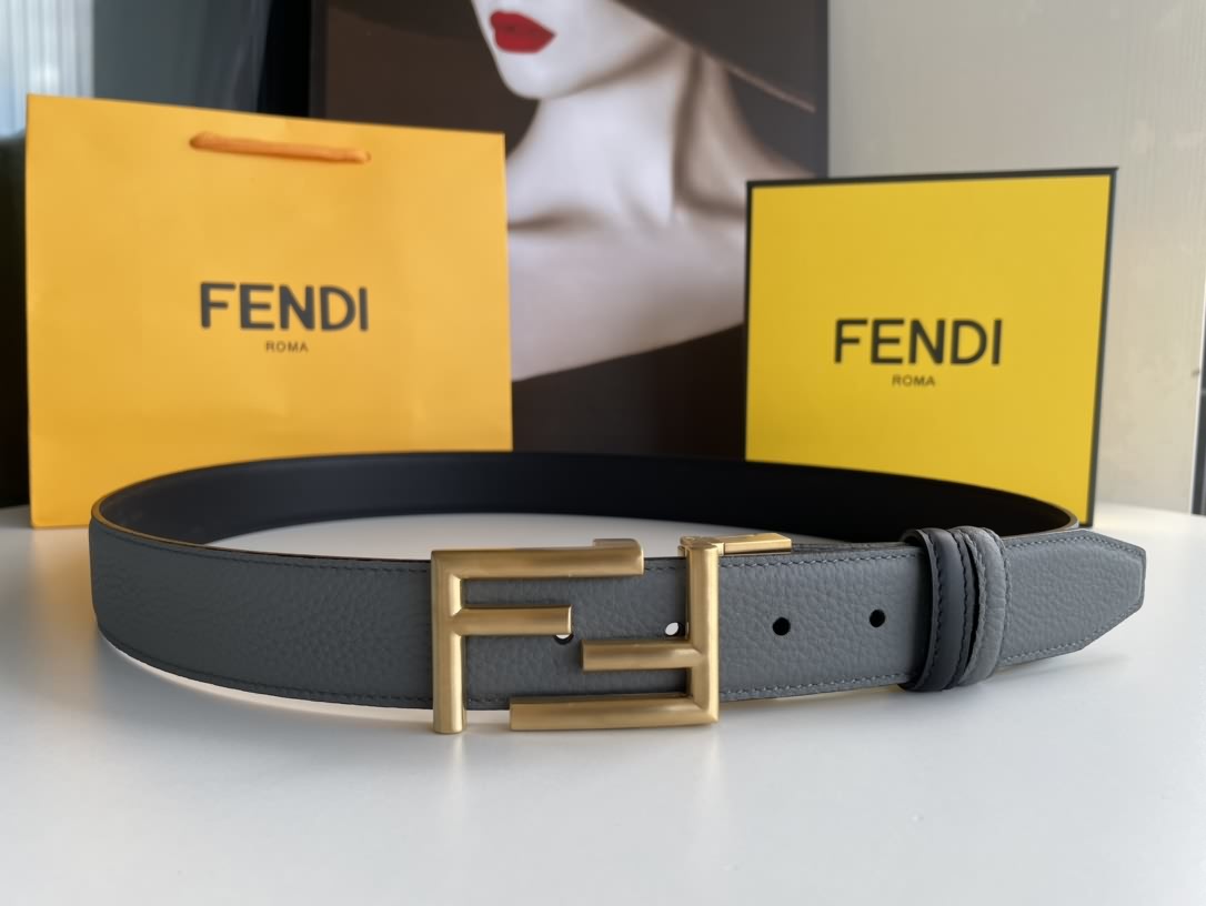 FENDI芬迪 頭層牛皮腰帶