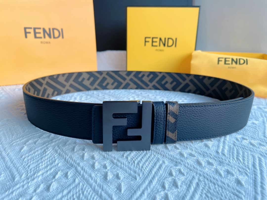 FENDI芬迪 頭層牛皮雙面用腰帶