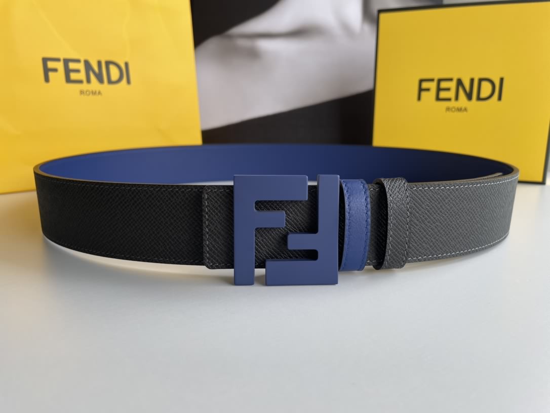 FENDI芬迪 頭層牛皮雙面用腰帶