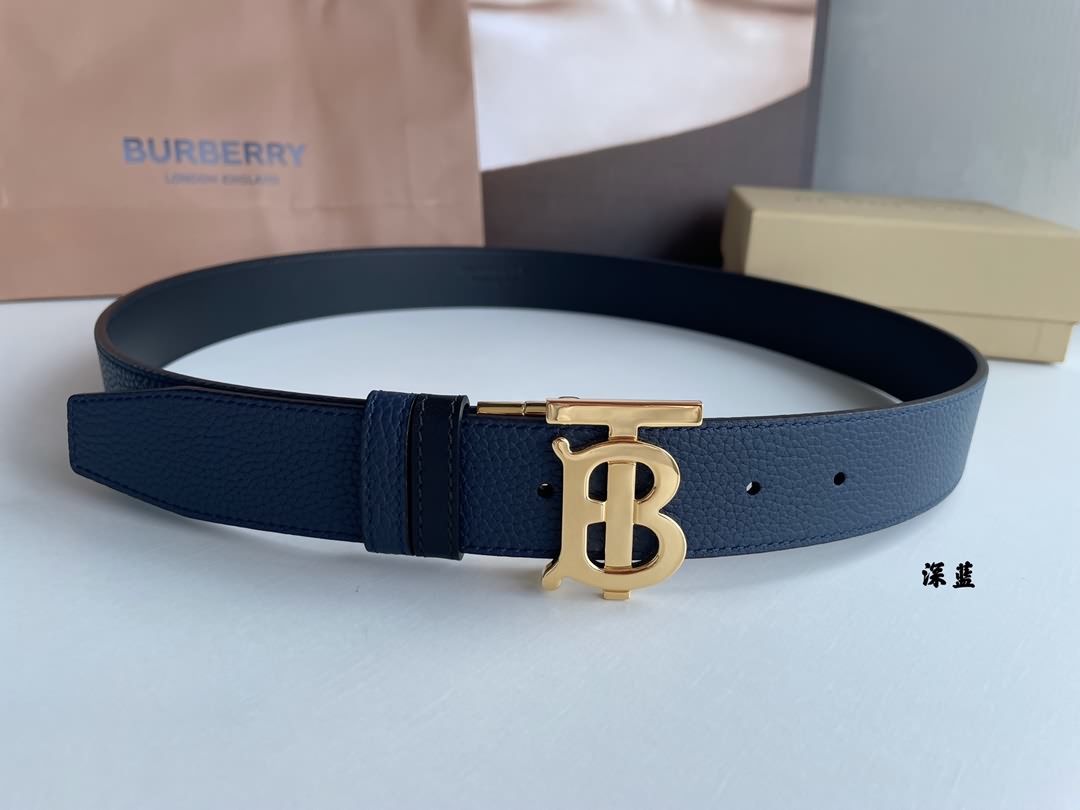 Burberry博柏利雙用專屬標識BT圖案皮革腰帶