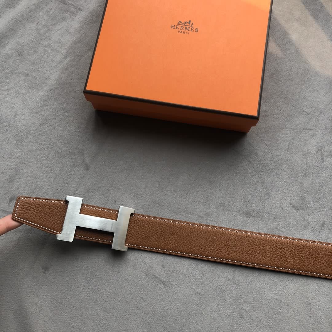 Hermes愛馬仕  男士雙面皮腰帶