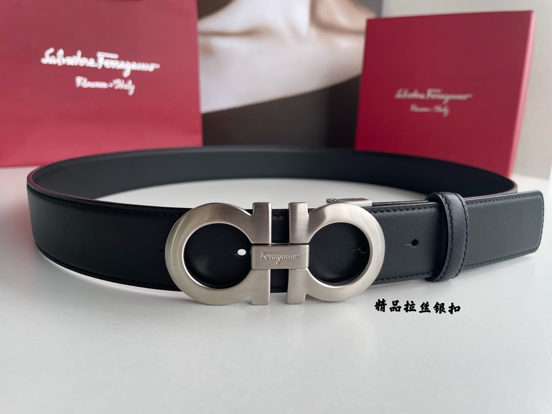 Ferragamo菲拉格慕男士3.5cm精品金屬扣