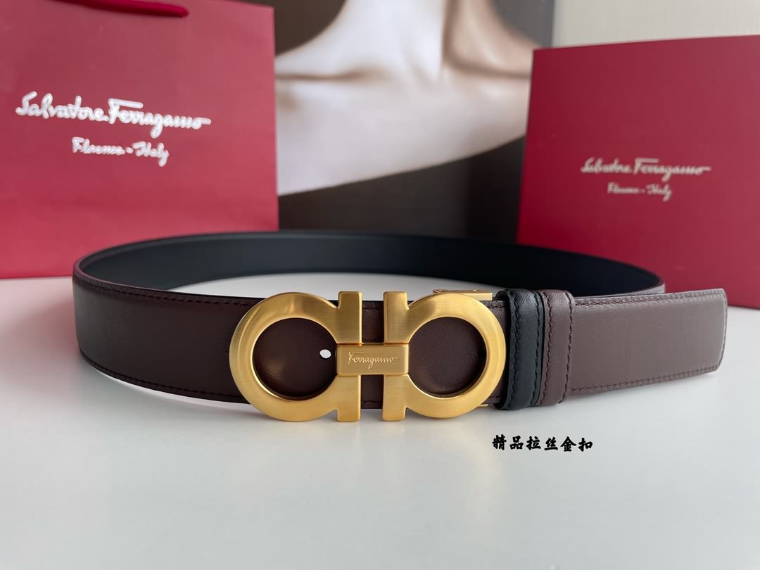 Ferragamo菲拉格慕男士3.5cm精品金屬扣