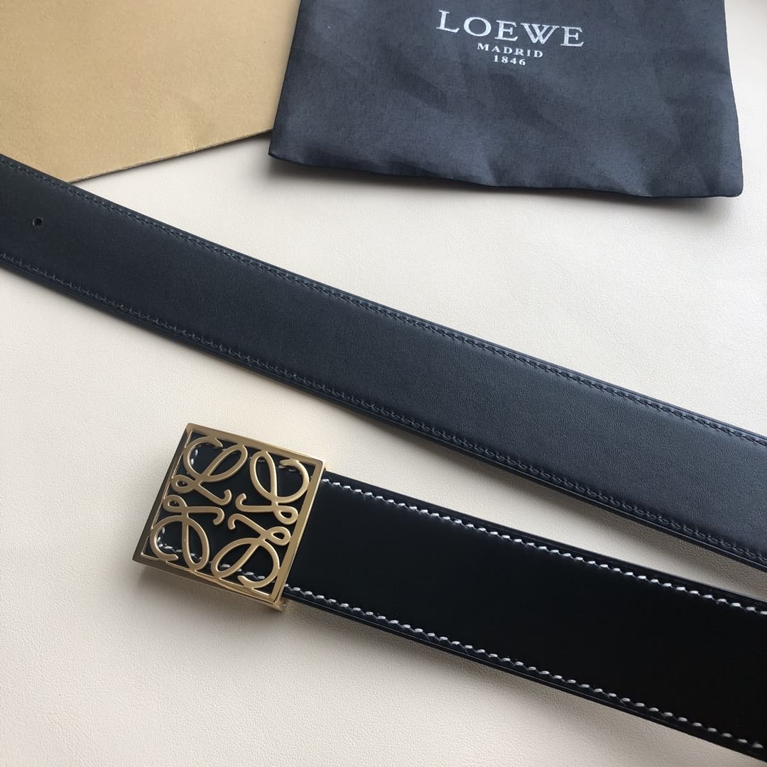 西班牙LOEWE羅意威 頭層兩面外用腰帶