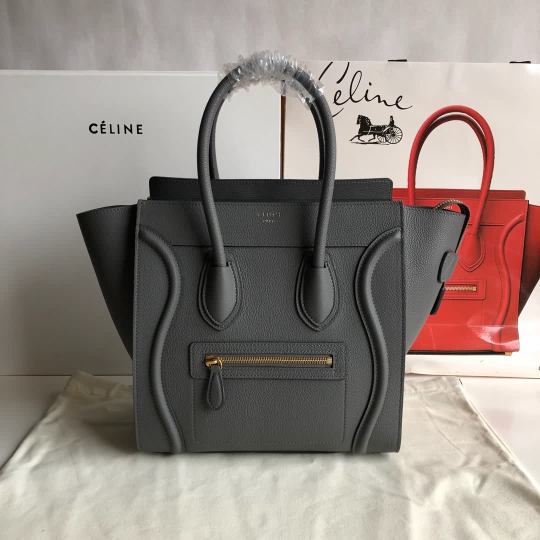 LUGGAGE MICRO超小號轉鼓小牛皮手袋