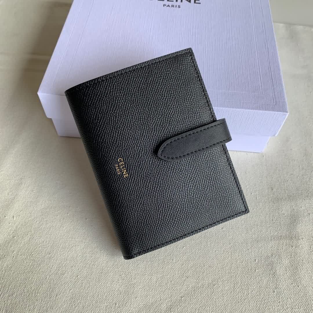 STRAP粒面小牛皮錢包