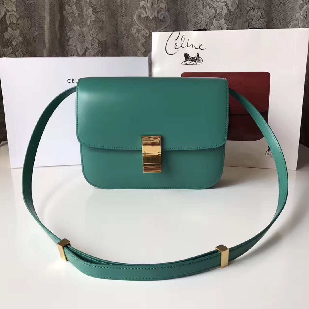 （ 全新的）box 孔雀綠手搓紋