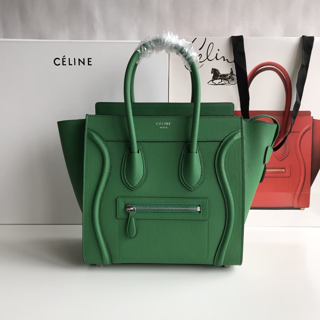 新色笑臉包海外原單MICRO LUGGAGE牛皮手袋