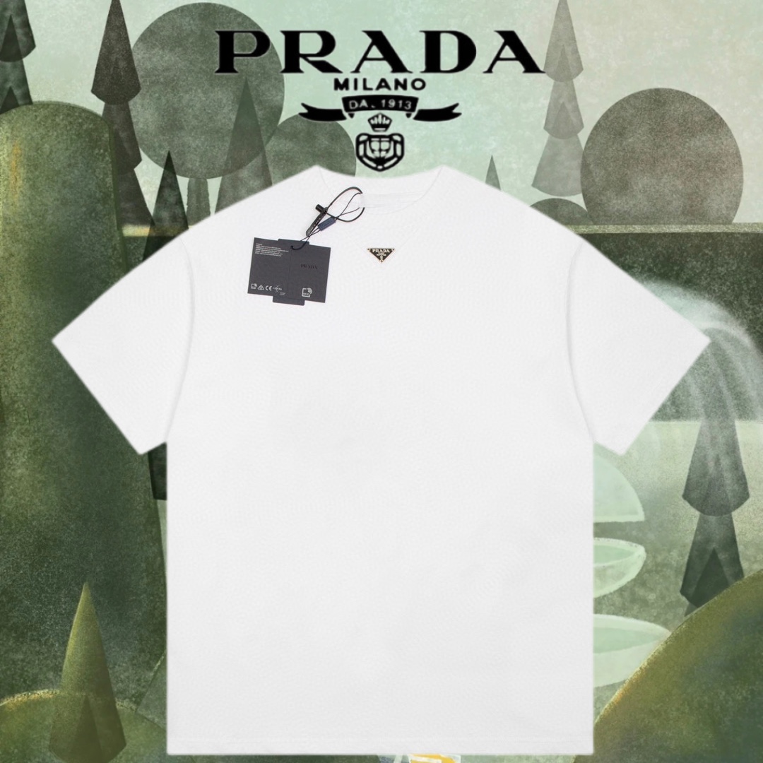 Prad 23新款 胸前三角標T恤