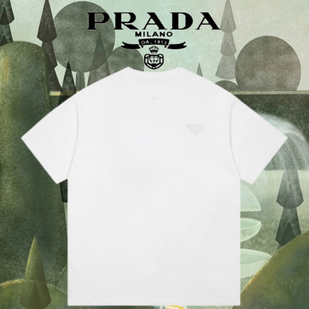 Prad 23新款 三角白標T恤