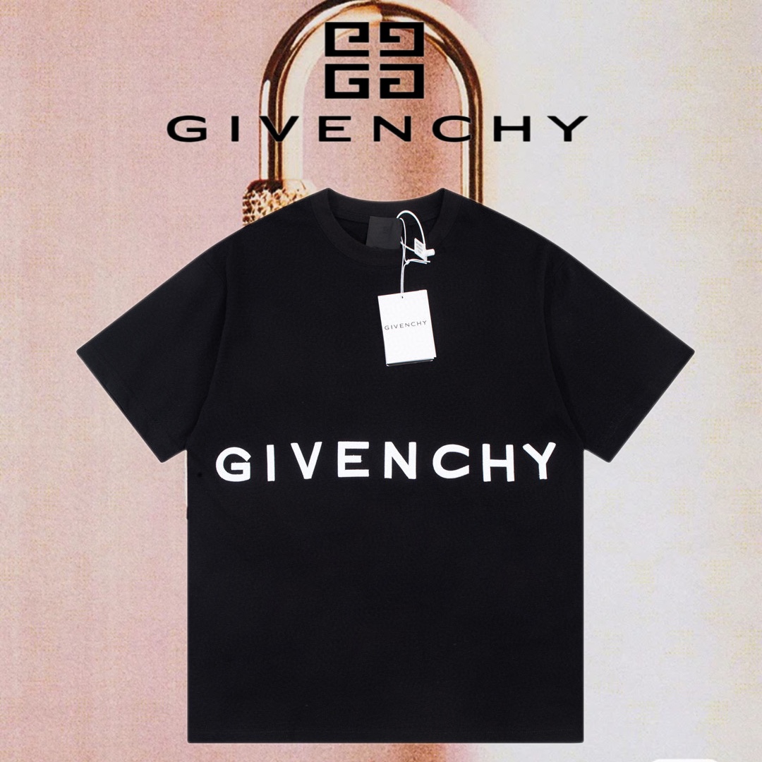 GIVENCHY 紀梵希23ss前後圖案刺繡短袖T恤