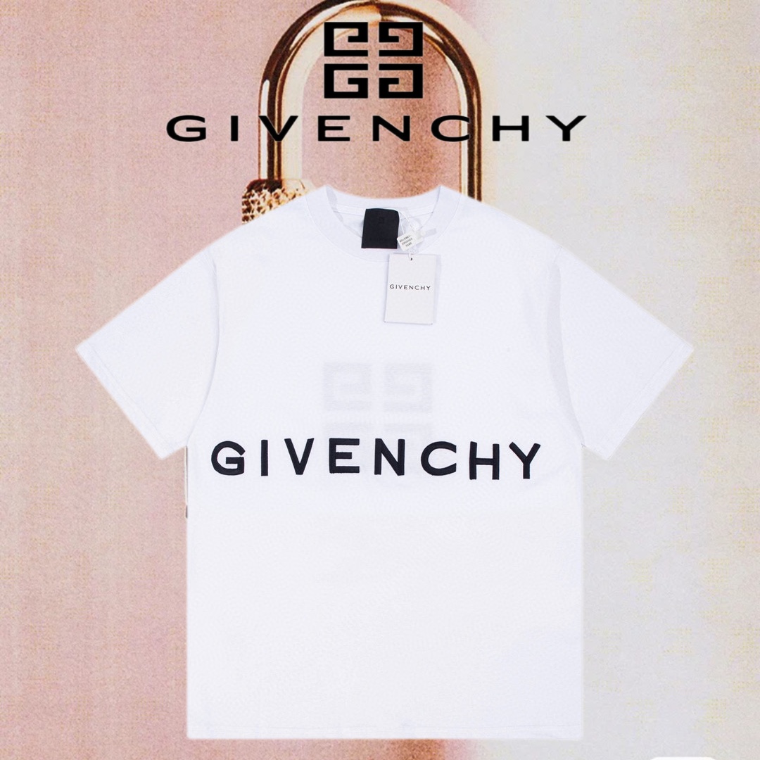 GIVENCHY 紀梵希23ss前後圖案刺繡短袖T恤