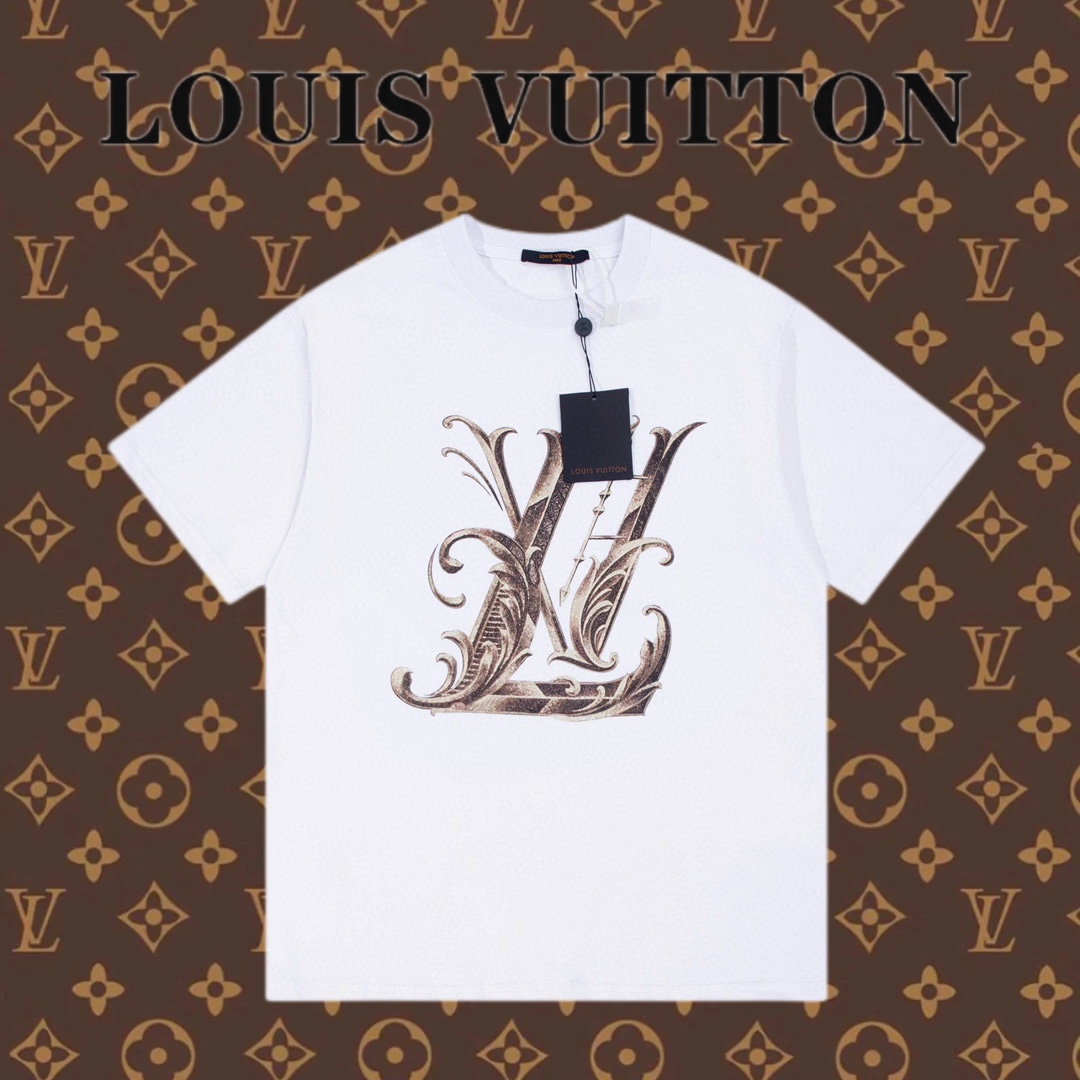 LOUIS VUITTON.路易威登 23ss前圖案印花短袖T恤