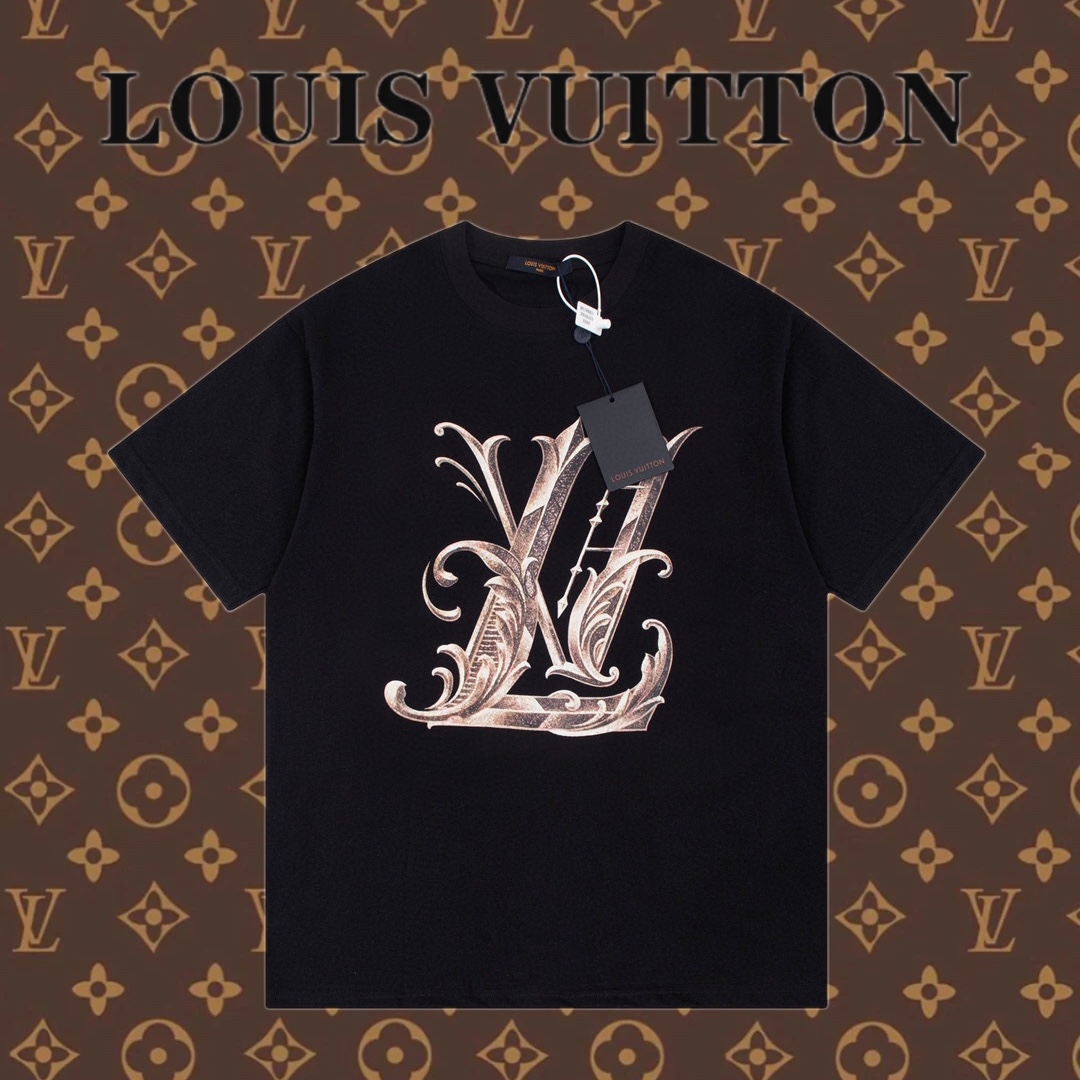 LOUIS VUITTON.路易威登 23ss前圖案印花短袖T恤