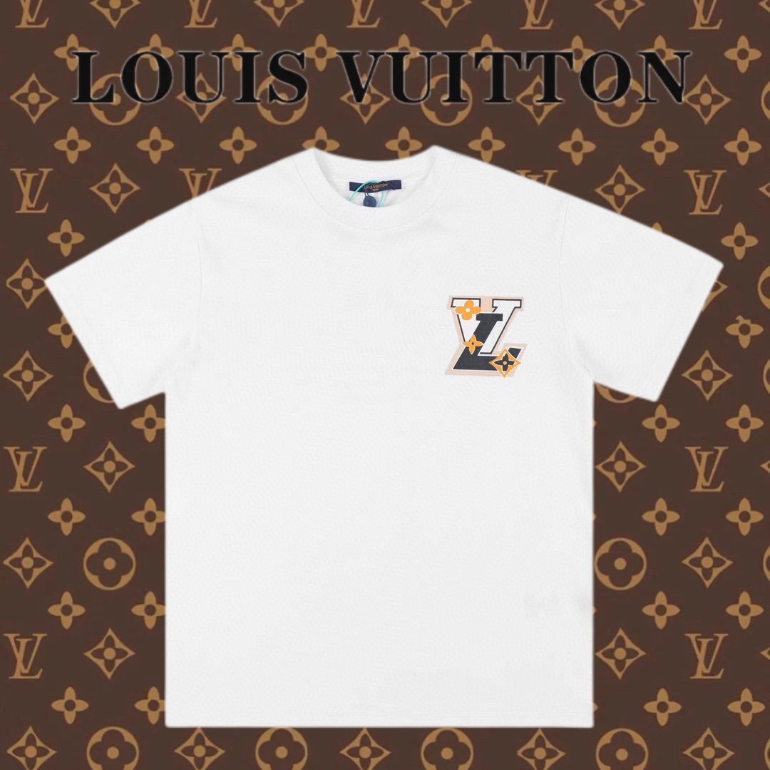 1v 2023ss  拼色logo印花T恤短袖