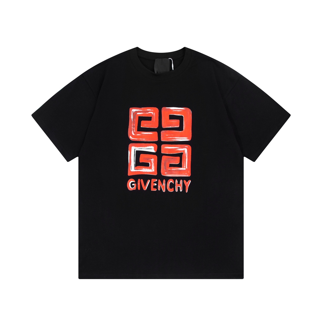 GIVENCHY 紀梵希 紅色水彩塗鴉Logo標識精緻升級