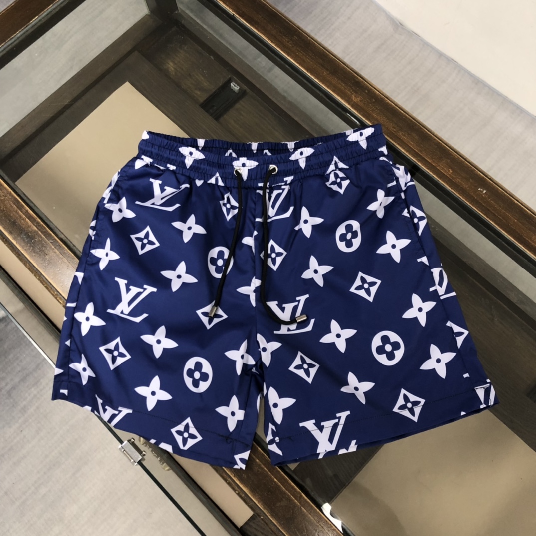 LV 2023最新官網走秀款 lns網紅爆款沙灘褲 滿花沙灘褲