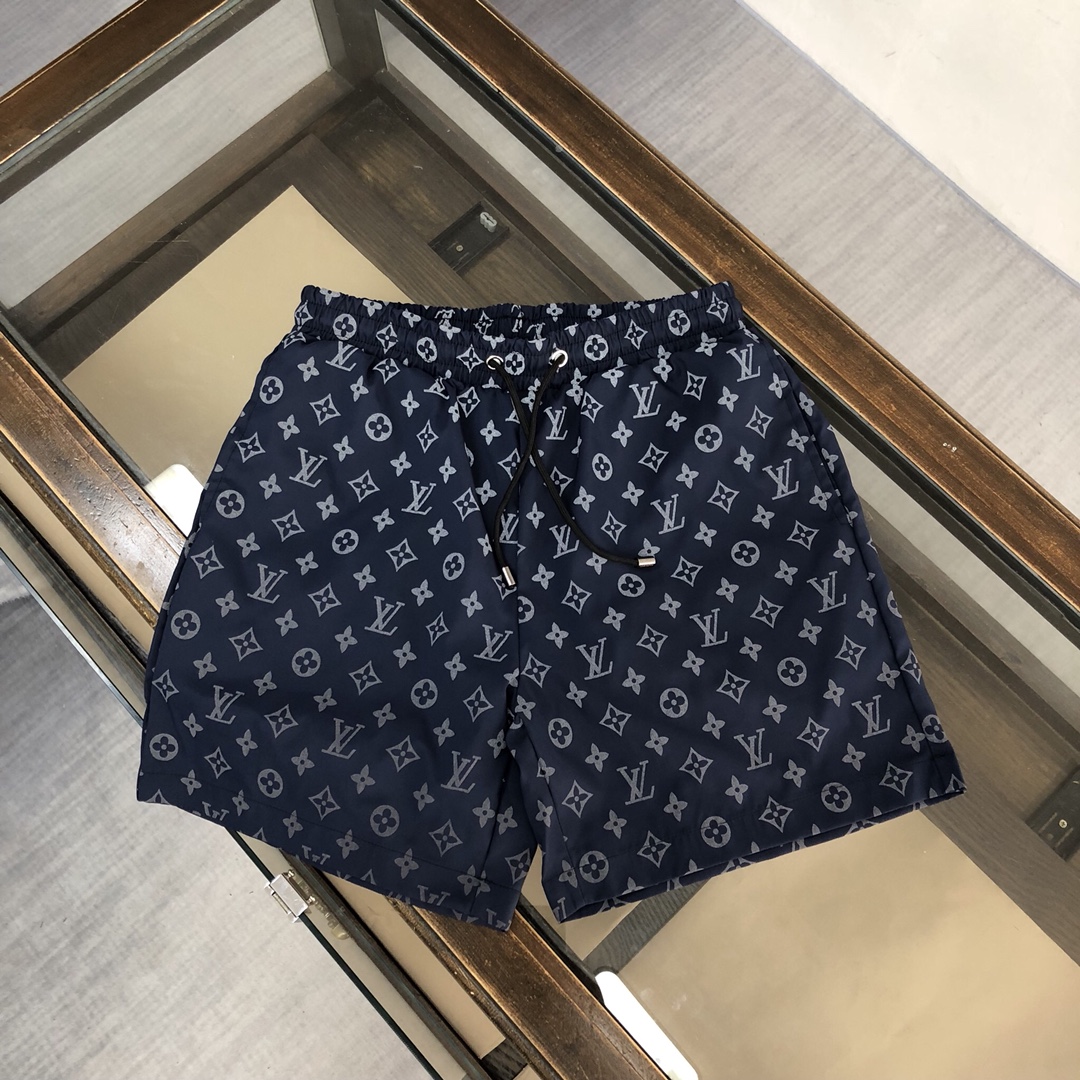 LV 2023最新款官網走秀款 lns網紅爆款沙灘褲 滿花沙灘褲